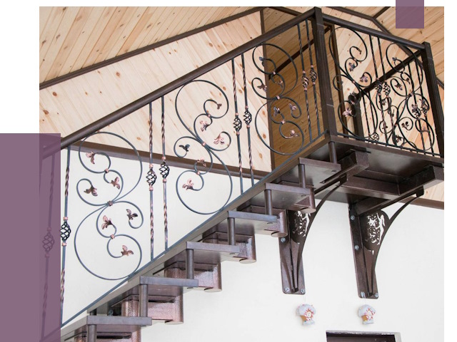 Кованые лестницы в Кандалакше от 78803 руб. под ключ