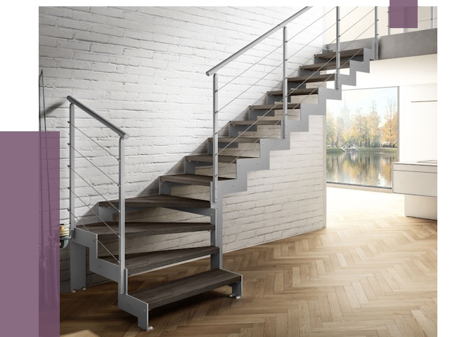 Г-образные лестницы под ключ в Кандалакше от 36623 руб. | ПРОЛЁТ-Кнд