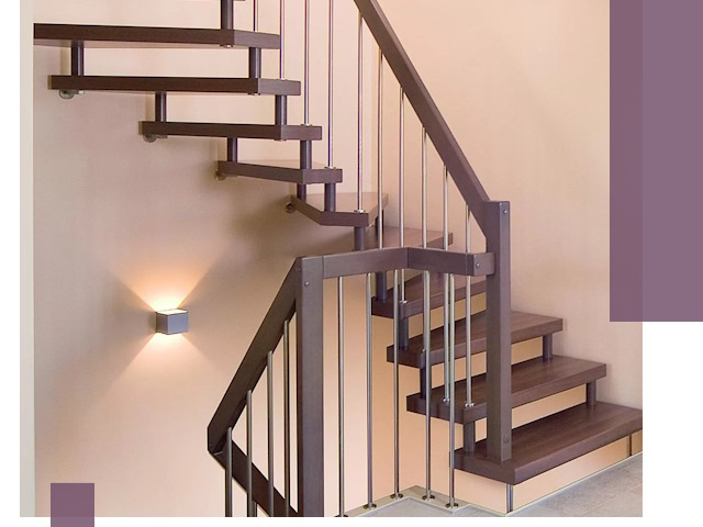 Изготовление лестниц на больцах в Кандалакше под ключ