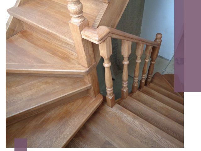 Дубовые лестницы под ключ в Кандалакше: изготовление и монтаж