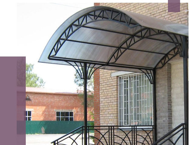 Металлические навесы и козырьки в Кандалакше от 12629 руб.