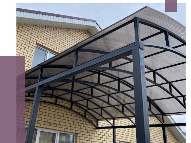 Монтаж козырьков в Кандалакше от 11366 руб. | ПРОЛЁТ-Кнд