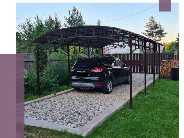 Навесы для автомобиля в Кандалакше от 12982 руб.  | ПРОЛЁТ-Кнд