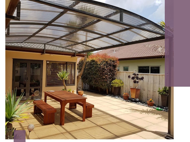 Навесы во двор под ключ в Кандалакше — изготовление и монтаж