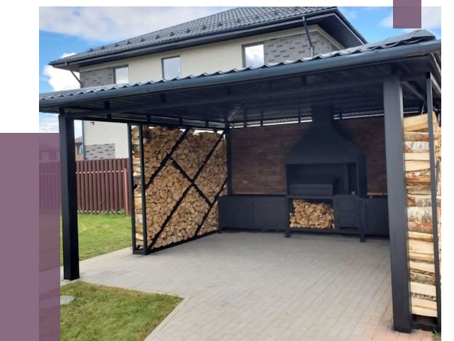 Навесы для барбекю в Кандалакше от 12578 руб. под ключ | ПРОЛЁТ-Кнд