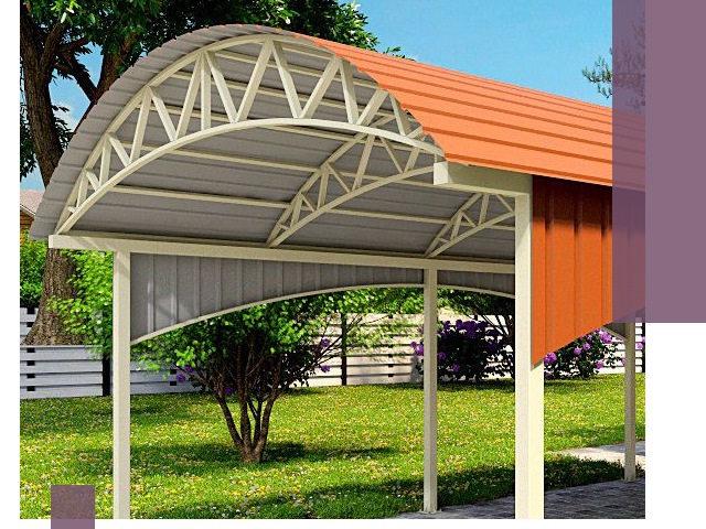 Навесы из профнастила под ключ в Кандалакше — установка и монтаж