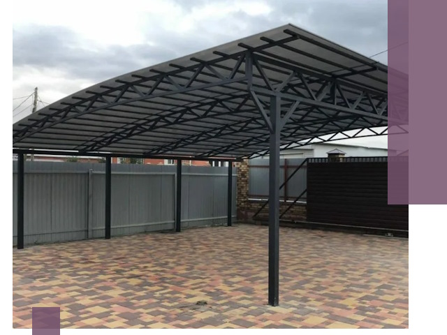 Металлические навесы под ключ в Кандалакше — изготовление и монтаж