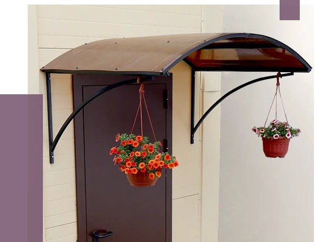 Козырьки над входом в Кандалакше от 14649 руб.  | ПРОЛЁТ-Кнд