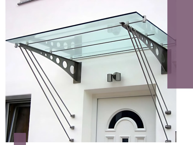 Козырьки над входом под ключ в Кандалакше — изготовление и монтаж