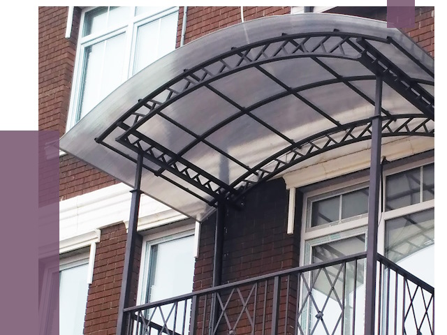 Козырьки над балконом в Кандалакше от 8537 руб. | ПРОЛЁТ-Кнд