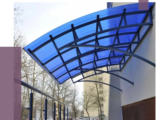 Козырьки из поликарбоната в Кандалакше от 4243 руб. под ключ | ПРОЛЁТ-Кнд