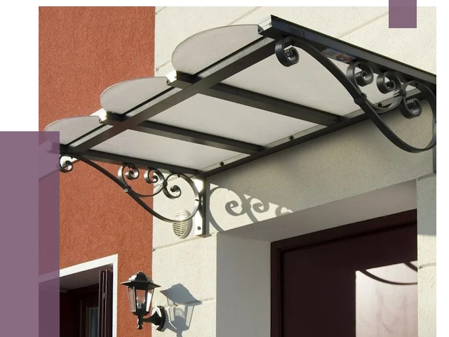 Односкатные козырьки в Кандалакше от 8284 руб.  | ПРОЛЁТ-Кнд