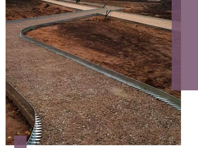 Металлические бордюры под ключ в Кандалакше — изготовление и монтаж